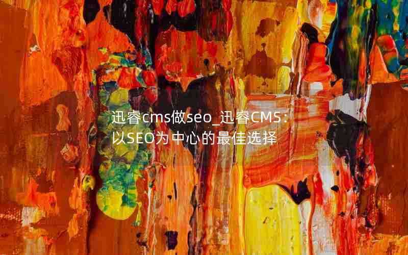 迅睿cms做seo_迅睿CMS:以SEO为中心的最佳选择