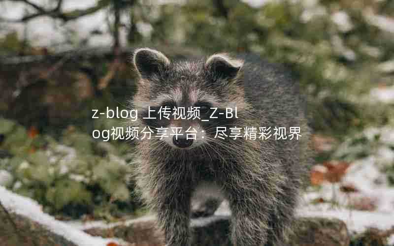 z-blog上传视频_Z-Blog视频分享平台:尽享精彩视界