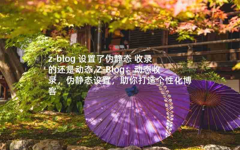 z-blog设置了伪静态收录的还是动态,Z-Blog:动态收录,伪静态设置,助你打造个性化博客