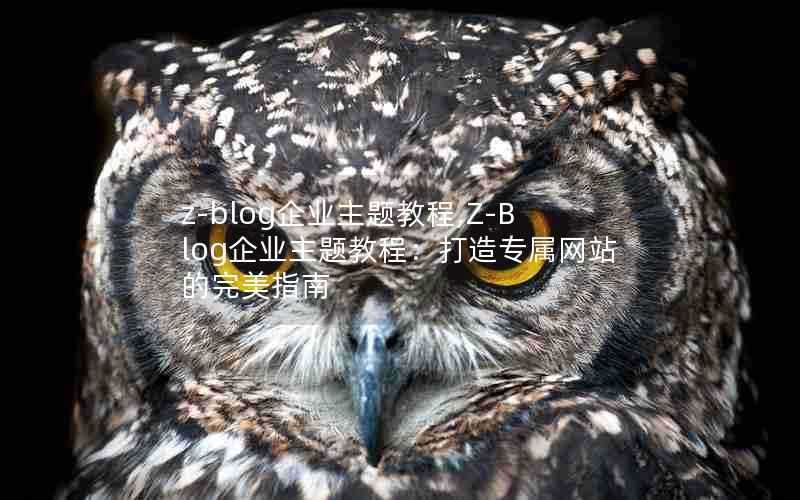 z-blog企业主题教程,Z-Blog企业主题教程:打造专属网站的完美指南