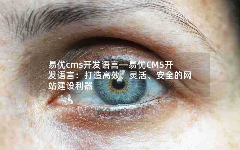 易优cms开发语言—易优CMS开发语言:打造高效、灵活、安全的网站建设利器