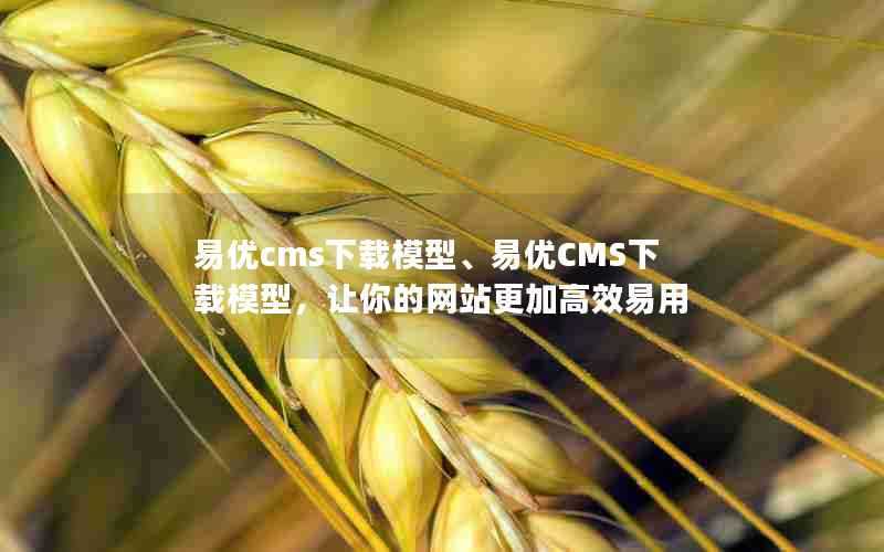 易优cms下载模型、易优CMS下载模型,让你的网站更加高效易用