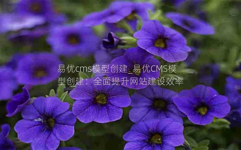 易优cms模型创建_易优CMS模型创建:全面提升网站建设效率