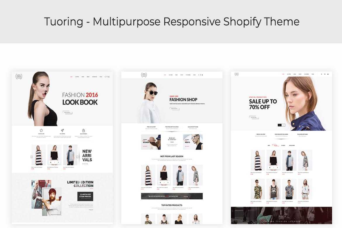 Tuoring – 响应式时尚,T恤,服装店Shopify主题