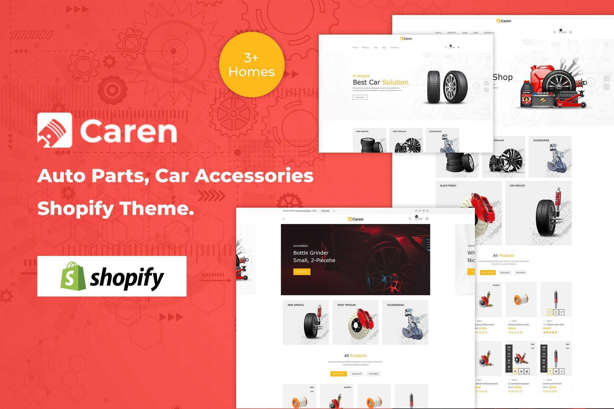 Caren-汽车配件,汽车配件Shopify主题