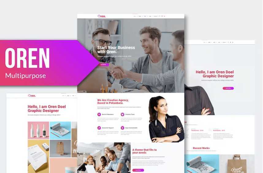 OREN – 响应式 Adobe Muse 模板 YR
