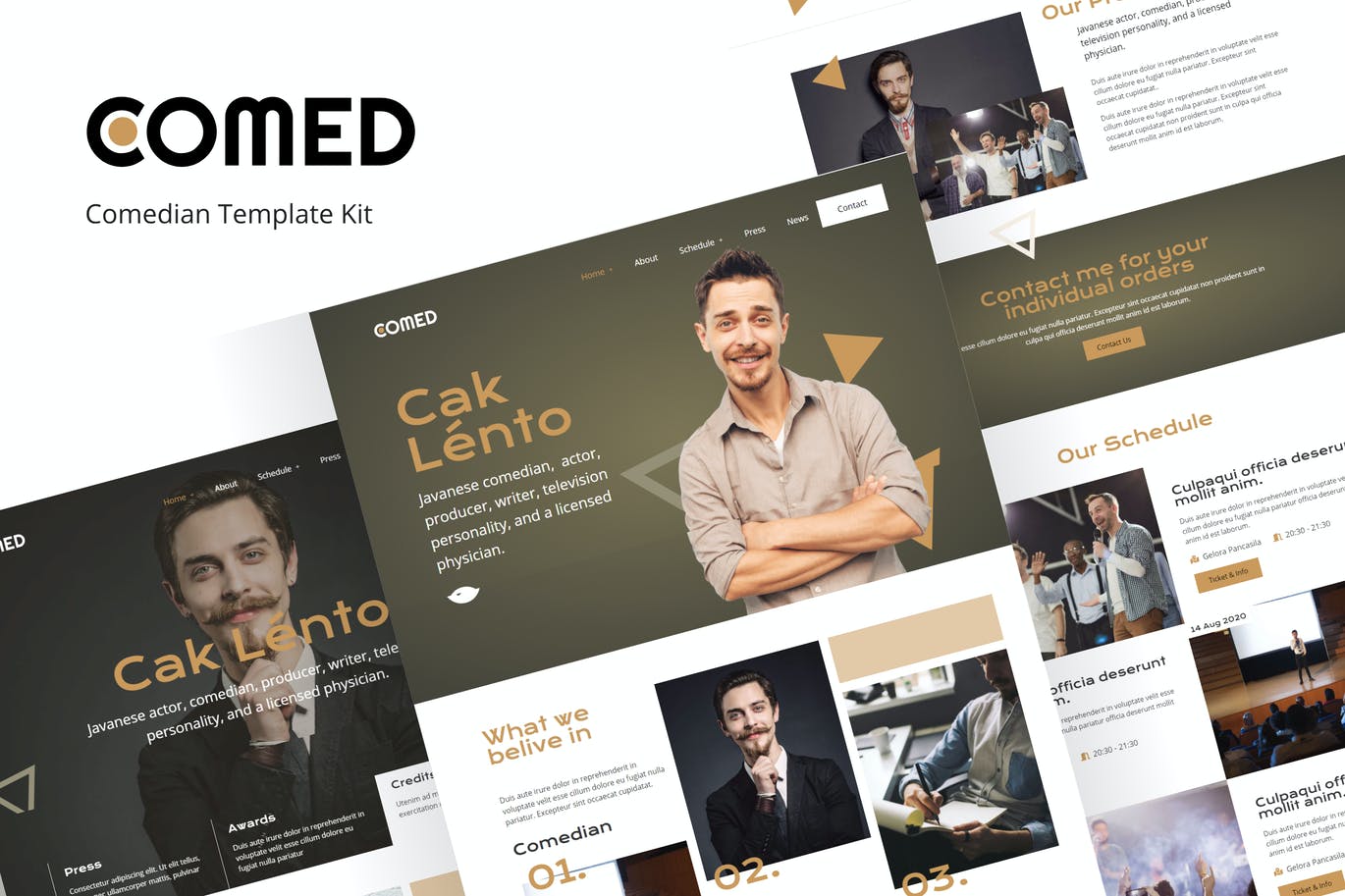 Comed -喜剧演员elementor模板工具包