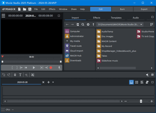 MAGIX Movie Studio Platinum 2025(视频编辑软件) v24.0.1.233
