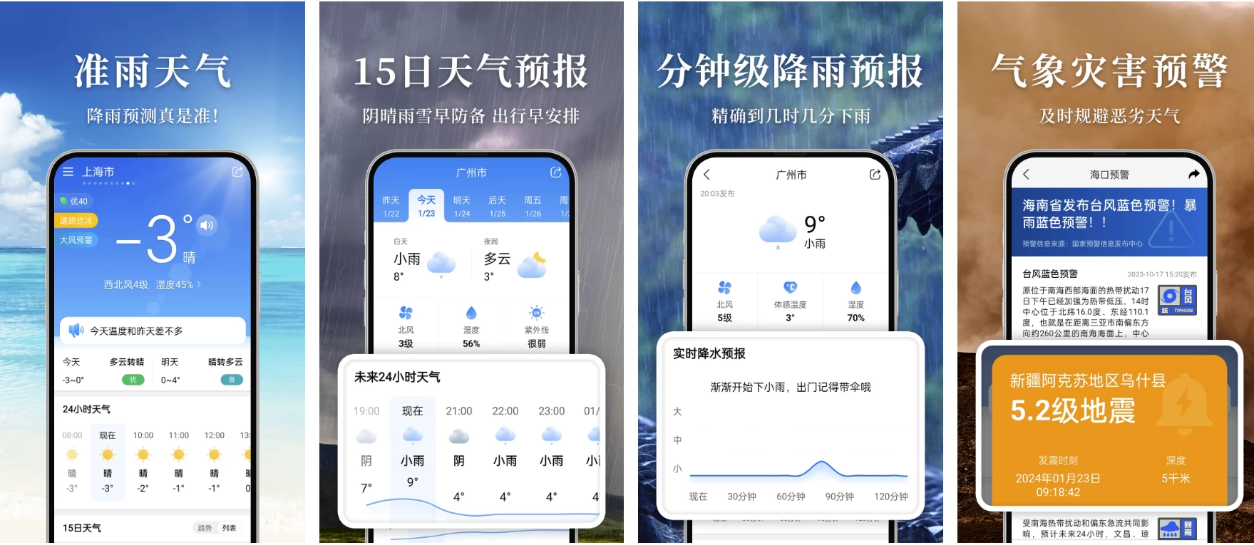 准雨天气 v8.1.3 采用多家权威数据源,天气、日历软件,去广告纯净版