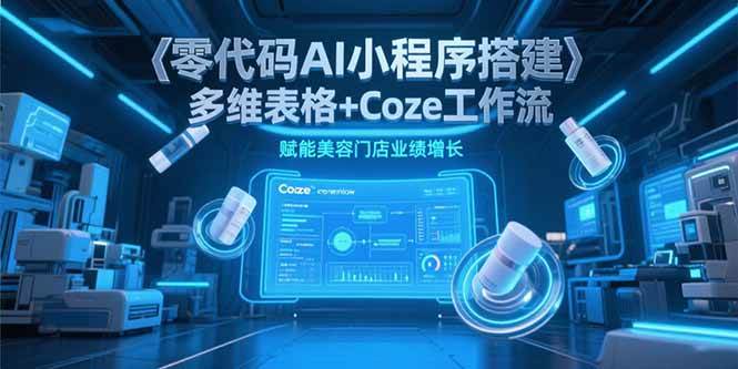 零代码AI小程序搭建，多维表格+Coze工作流，赋能美容门店业绩增长