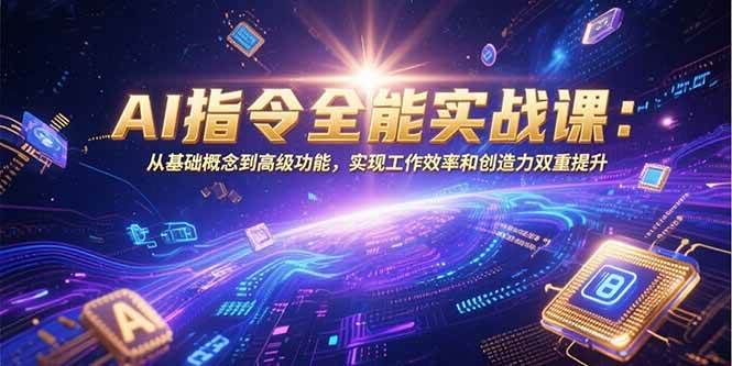 AI指令全能实战课：从基础概念到高级功能，实现工作效率和创造力双重提升