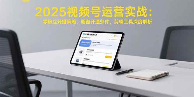 2025视频号运营实战：零粉丝开播策略，橱窗开通条件，剪辑工具深度解析