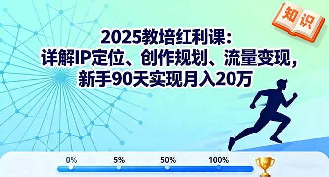 2025教培红利课：详解IP定位、创作规划、流量变现，新手90天实现月入20万