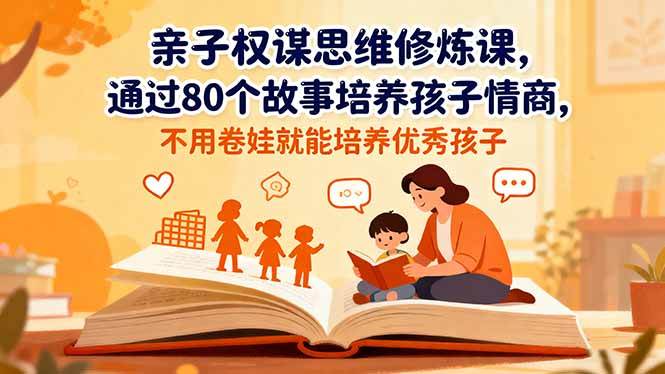 亲子权谋思维修炼课，通过80个故事培养孩子情商,不用卷娃就能培养优秀孩子