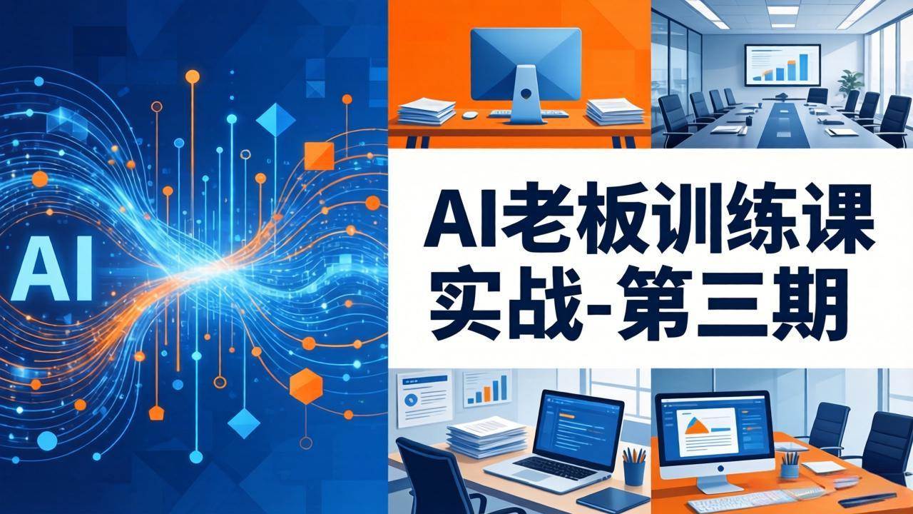 AI老板训练课实战-第三期：AI+内容应用落地教学，从0到1打通AI变现完整路径