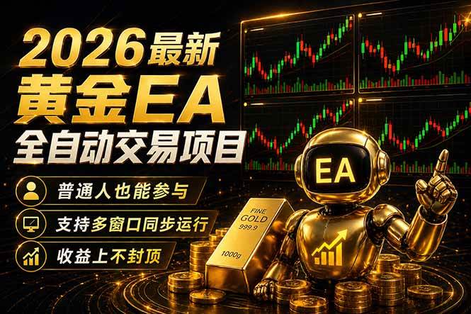 最新黄金EA量化赛道，全程自动执行，多窗口操作直接放大结果