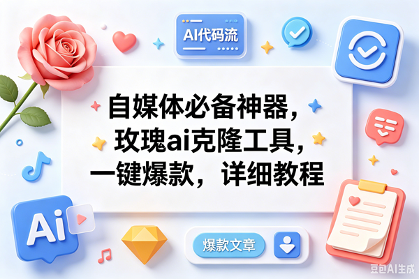 玫瑰克隆ai工具，一键爆款ai工具，自媒体必备神器，50多个功能，详细教程