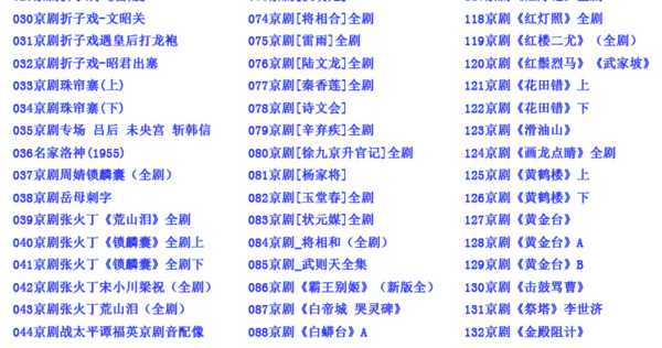 百G京剧mp3音频视频全剧全集合集打包下载,全套视频教程学习资料通过百度云网盘下载