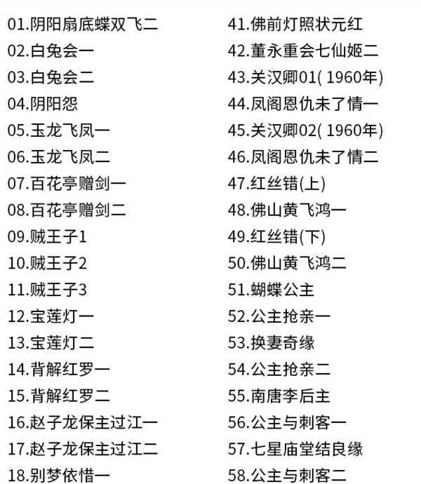 粤剧MP3、视频、电影大全,全套视频教程学习资料通过百度云网盘下载