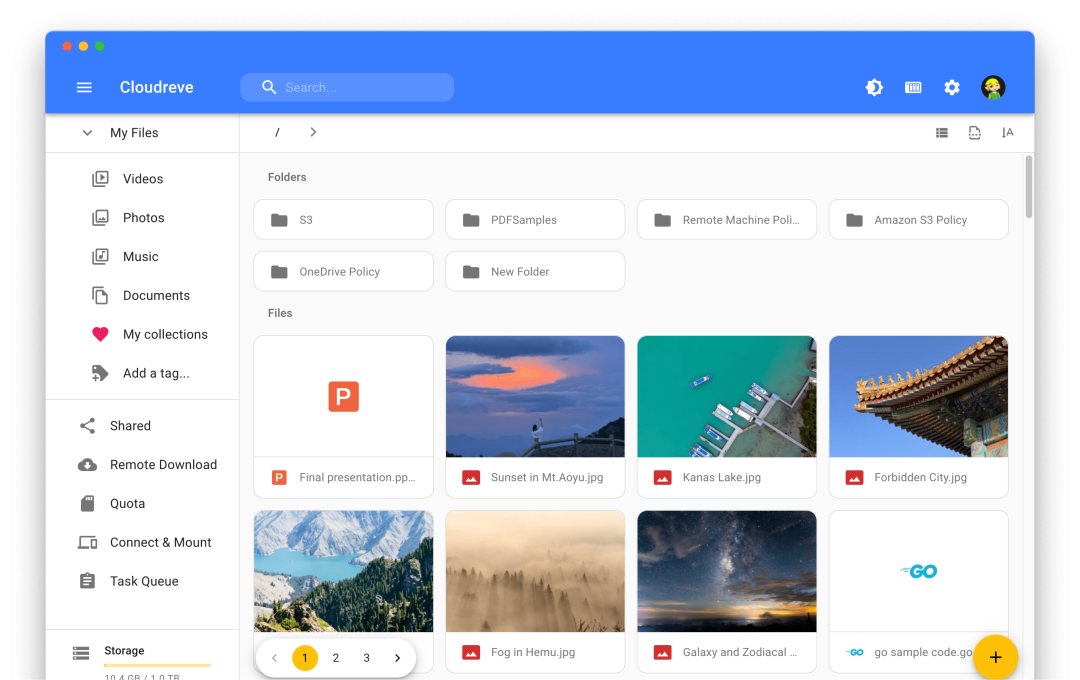 Cloudreve个人网盘系统源码 支持云存储(七牛、阿里云OSS、腾讯云COS、又拍云、OneDrive) 基于Go框架